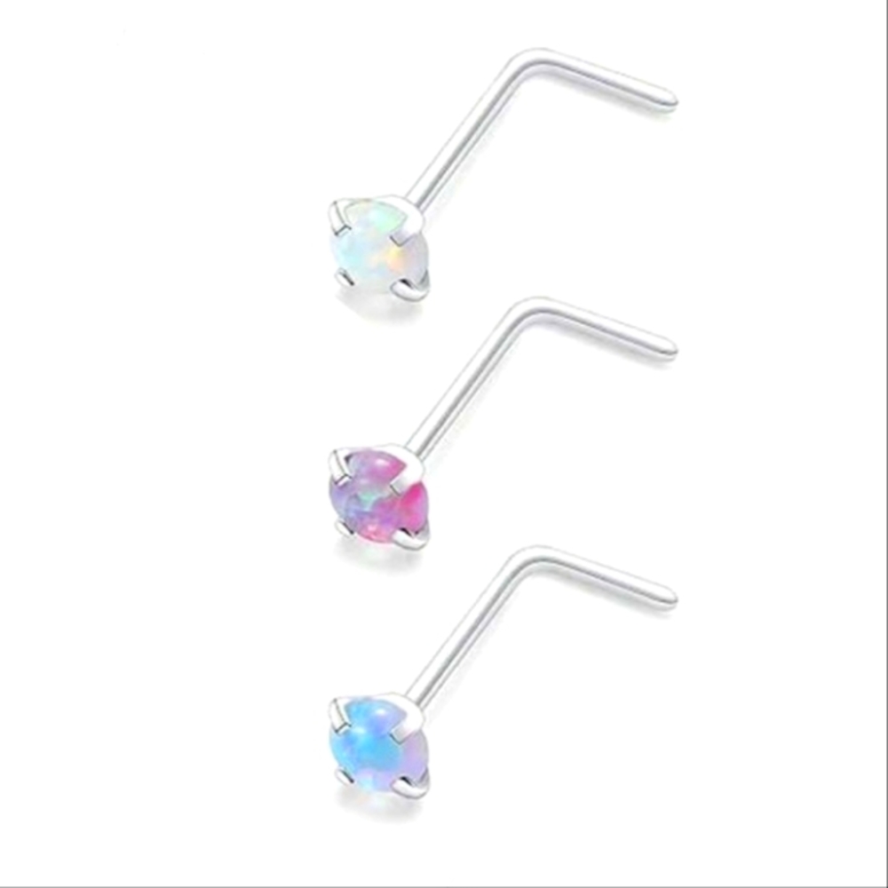 Opal Nose Stud Set